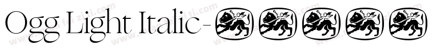 Ogg Light Italic字体转换